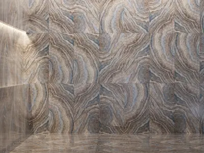 PORCELAIN TILES ZENIT BLUE BOOKMATCH B FULL LAPPATO 3D model