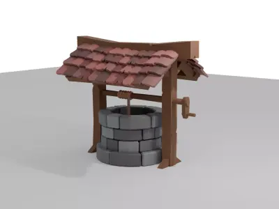 Low poly Well Low-poly 3D model purchase