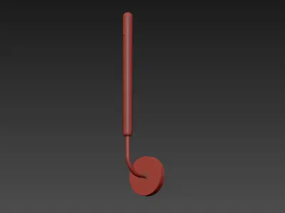 Minimalist Gold LED Wall Lamp 3D model