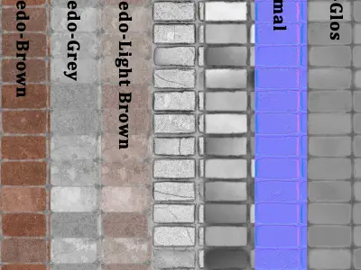 Brick-02-PBR-Seamless brick wall with ball Texture