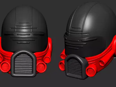 helmet high poly sculpt 3d printable ver 7 3D model 3D model