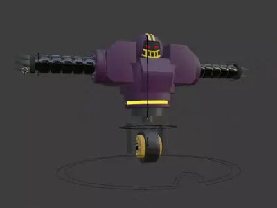 Cartoon robot - Battle bot 3D model
