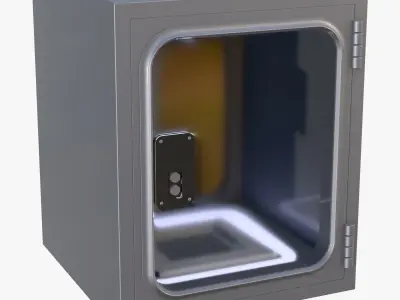 Industrial Metal Pass Box M1 3D model