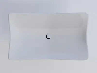 PLATTER WASHBASIN Low-poly 3D model