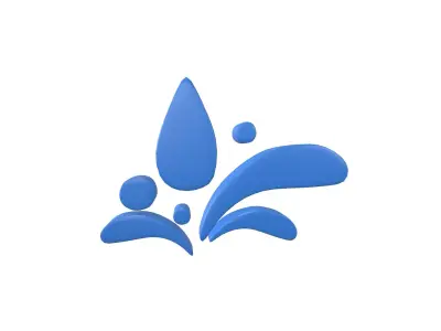 Wave Symbol v1 001 Low-poly 3D model