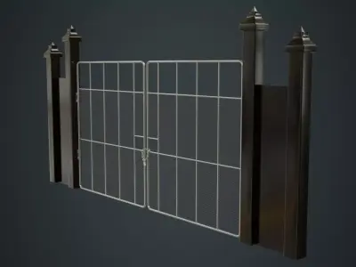 Gate 2A Low-poly 3D model