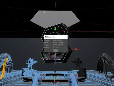 Scifi mechanical LOGO design Spaceship cabin core space  3D model