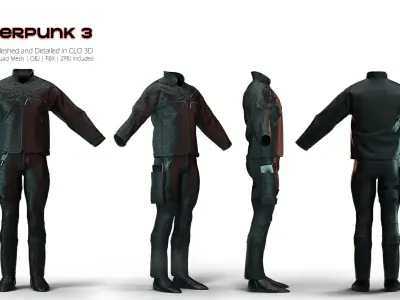 Cyberpunk Outfit Num 03 3D model