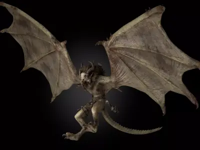 Harpy Vampire Low-poly 3D model