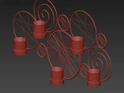 Metal wall 3D model purchase