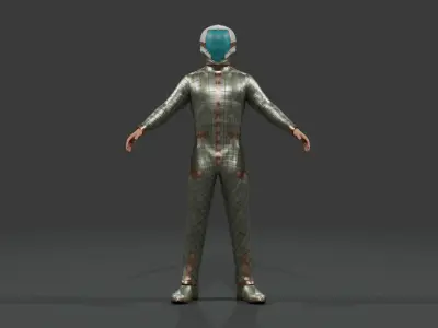 Astronaut Character 3D Model  Game-Ready and Fully Rigged Low-poly 3D model