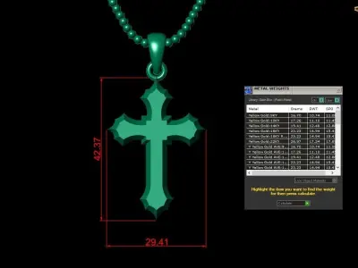Light Gold Cross New Design  CP 20 3D print model