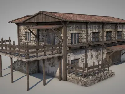 Anatolian Village House 10 Low-poly 3D model