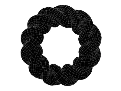 Abstract Ring Shape V4 005 Low-poly 3D model