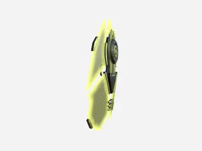 SciFi Shield A05 Black Yellow - Sci Fi Weapon Design Low-poly 3D model