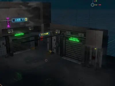 Cyberpunk Street Scene 3D model