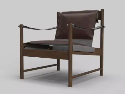 Lounge wood chair 3D model purchase
