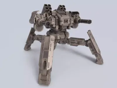 Advance Mech Low-poly 3D model