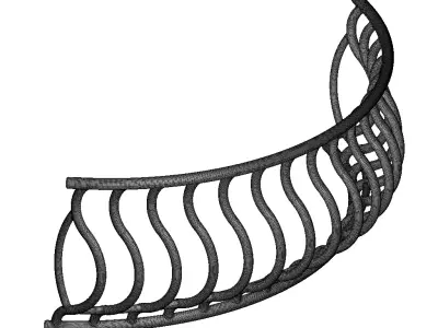 Exquisite Balcony Rail 3D print model