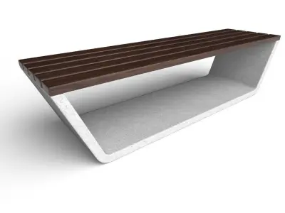 Bench  M03 Low-poly 3D model