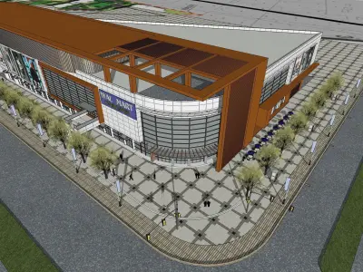 Sketchup Shopping Center P4 3D model
