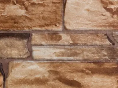 Rustic Sandstone Brick Wallpaper Texture