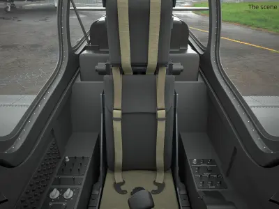  Unarmed Patrolling Turboprop Aircraft Rigged for Maya 