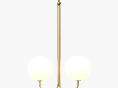 Double Angle Pendant PBR 3D model
