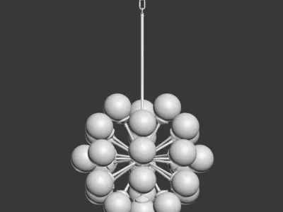 Soleil 18 Globelight Chandelier 3D model
