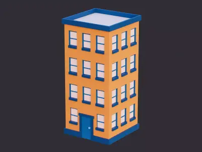 Low Poly Building 03 3D model