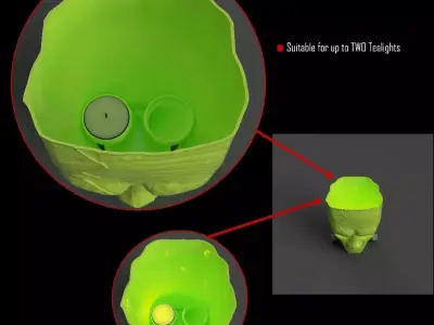 Halloween - 3D Franky Tealight Holder 3D print model