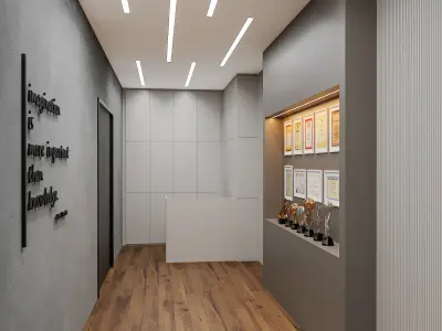 Office workspace design boss room 3D model