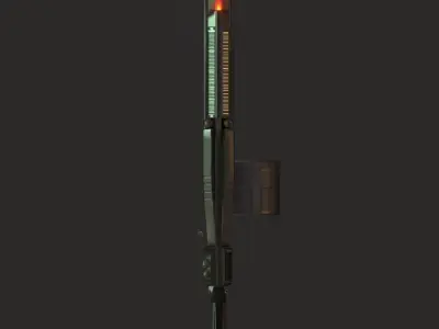 Futuristic Weapon Concept for a use in Blender-29 Low-poly 3D model