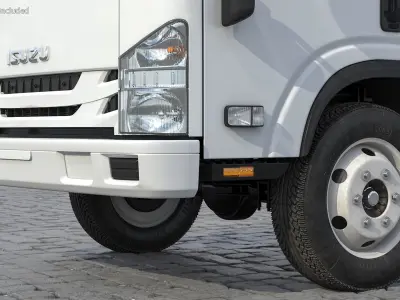  Box Truck Isuzu NPR 2018 Simple Interior 