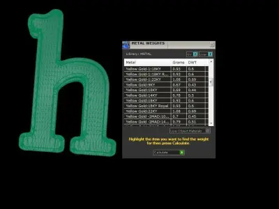 Alphabet - H 3D print model