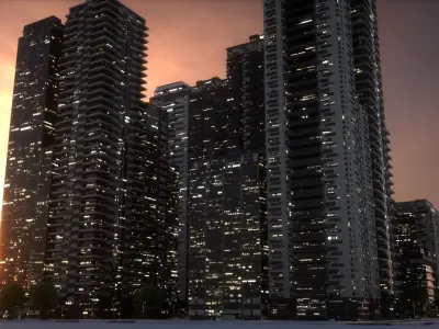 City Block Type B01 3D model