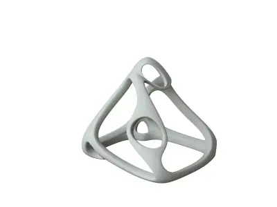 SciFi Cube Object No 61436 Low Poly Shape Low-poly 3D model