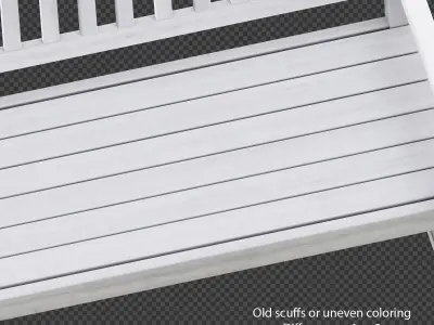 Bench white and old white 3D model