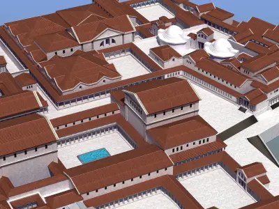 Ancient Palace Basic Low-poly 3D model