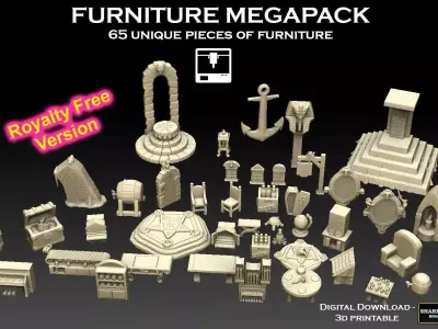 Furniture Megapack ROYALTY FREE VERSION 3D print model