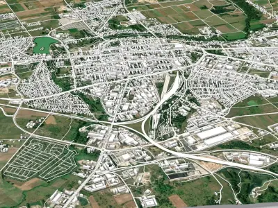 Cityscape Suwalki Poland 3D model