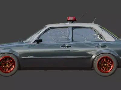 Possessed Interceptor Front-View 3D Model Low-poly 3D model