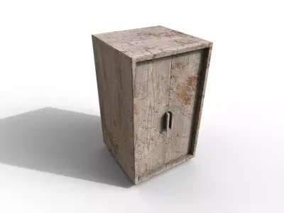Old Modern Furniture 3D Model Terror Low-poly 3D model purchase