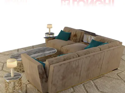 longhi  nobu sofa 3D model