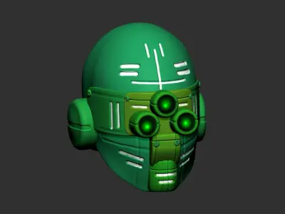 helmet high poly sculpt 3d printable  3D model