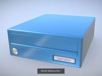 Apartment Block Mailbox 1  3D Model Pack