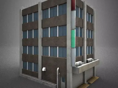 Japan building 09 model in Lightwave 3D 3D model