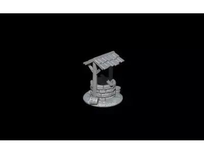 Waterwell miniature water well Free 3D print model