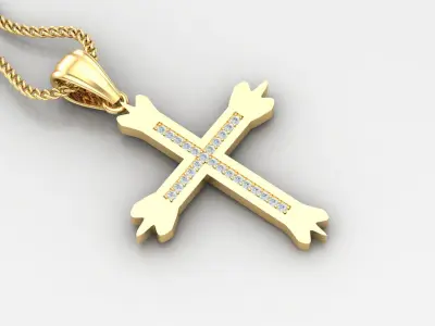 Cross Light Gold 4CP006 3DM STL 3D print model