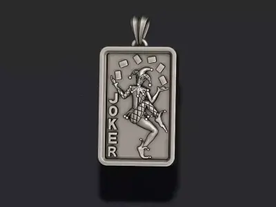 Joker playing card pendant light 3D print model